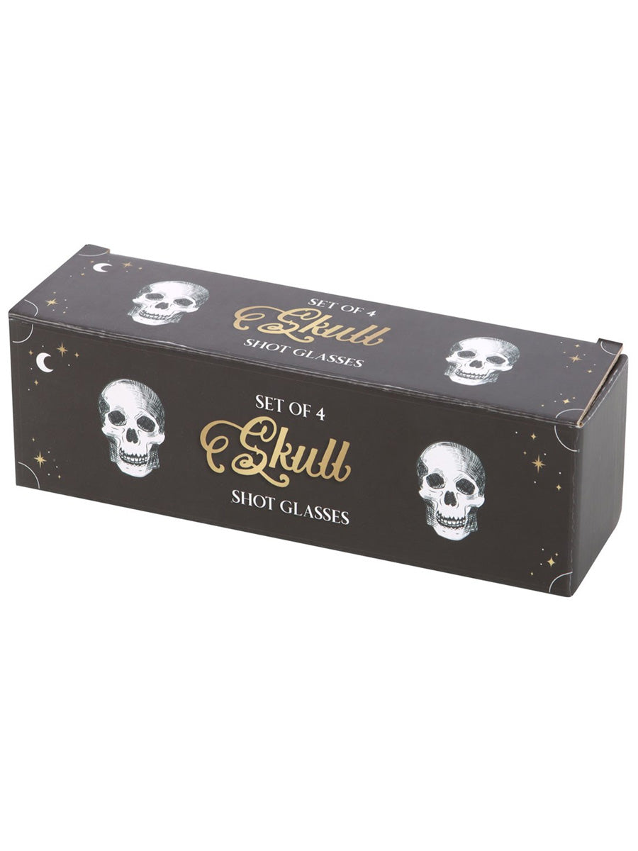 Set of 4 Skull Shot Glasses Set