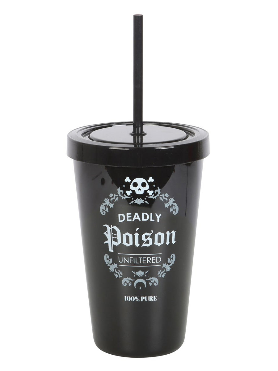 Deadly Poison Plastic Tumbler with Straw