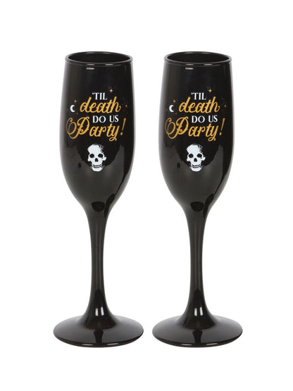 Til Death Do Us Party Champagne Flute Set
