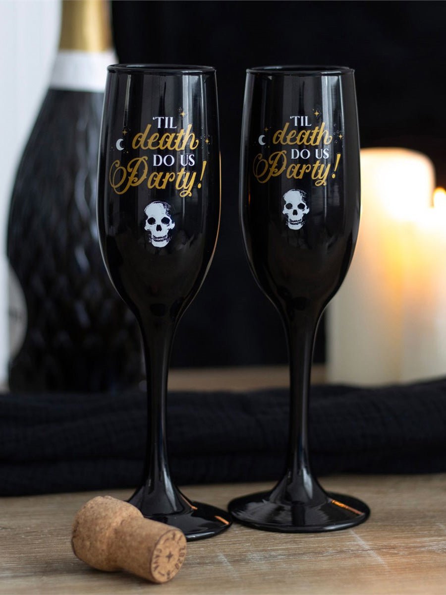 Til Death Do Us Party Champagne Flute Set