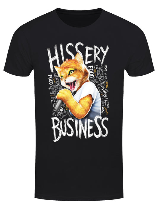 Playlist Pets Hissery Business Men's Black T-Shirt