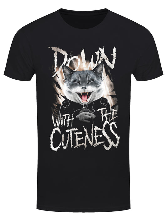 Playlist Pets Down With The Cuteness Men's Black T-Shirt