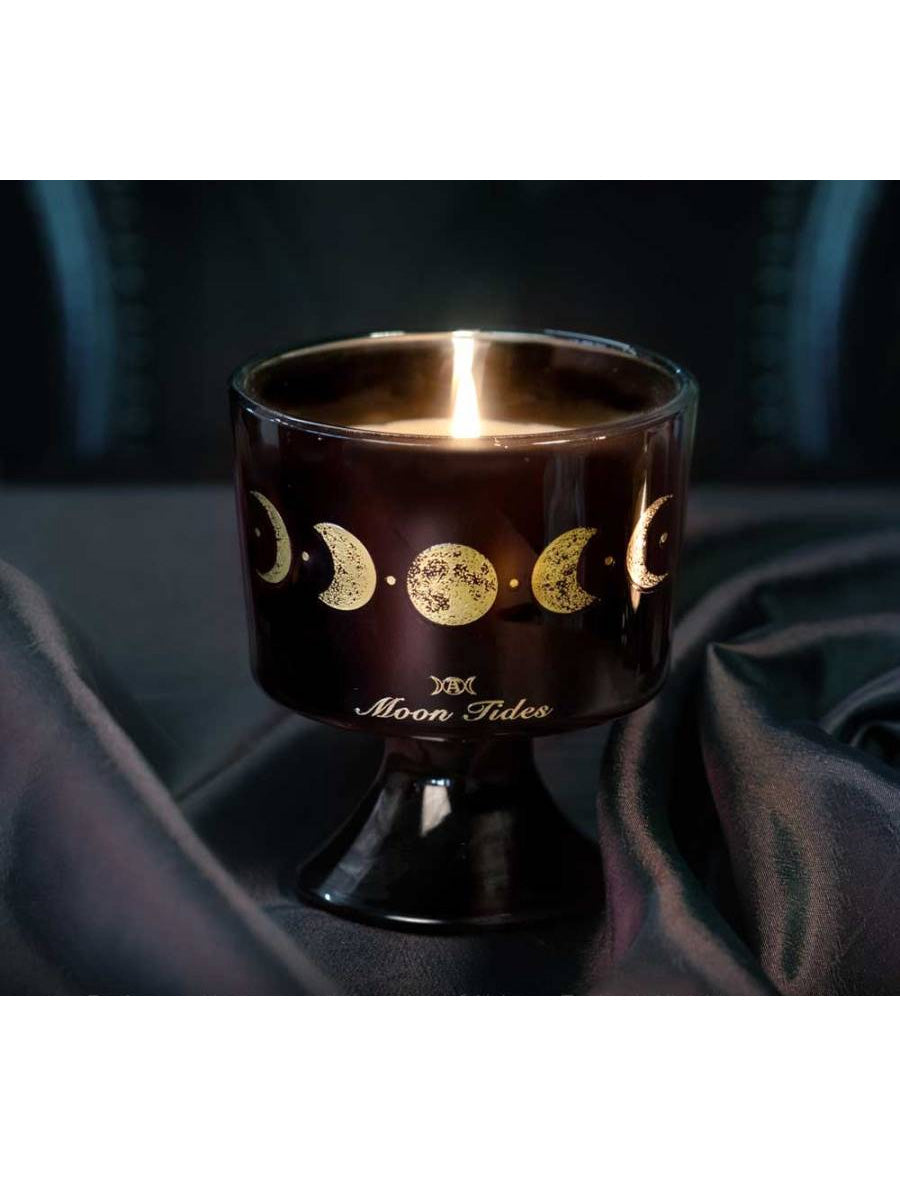 Alchemy Moon Tides Black Cedar Scented Candle Goblet