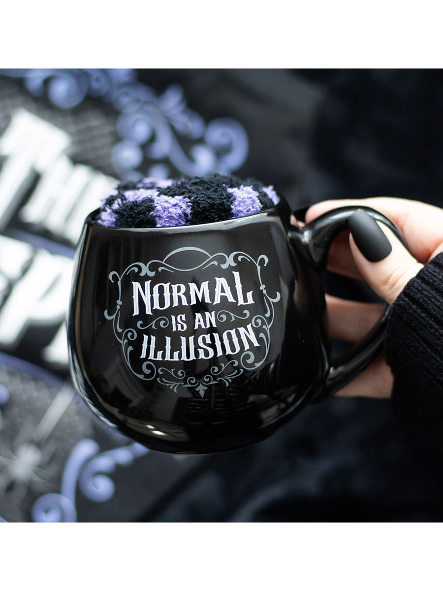 Normal is an Illusion Gothic Mug and Socks Set