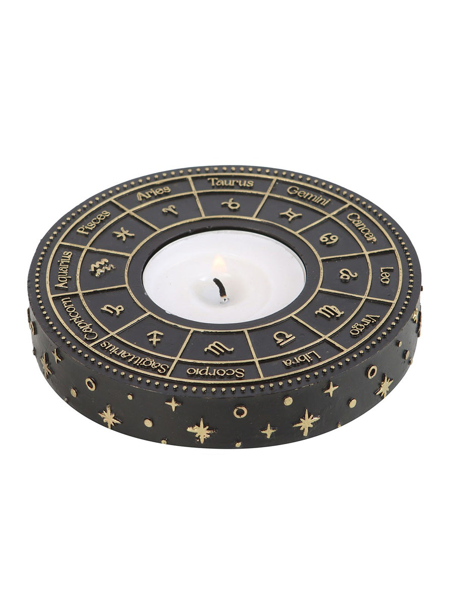 Astrology Wheel Tealight Candle Holder