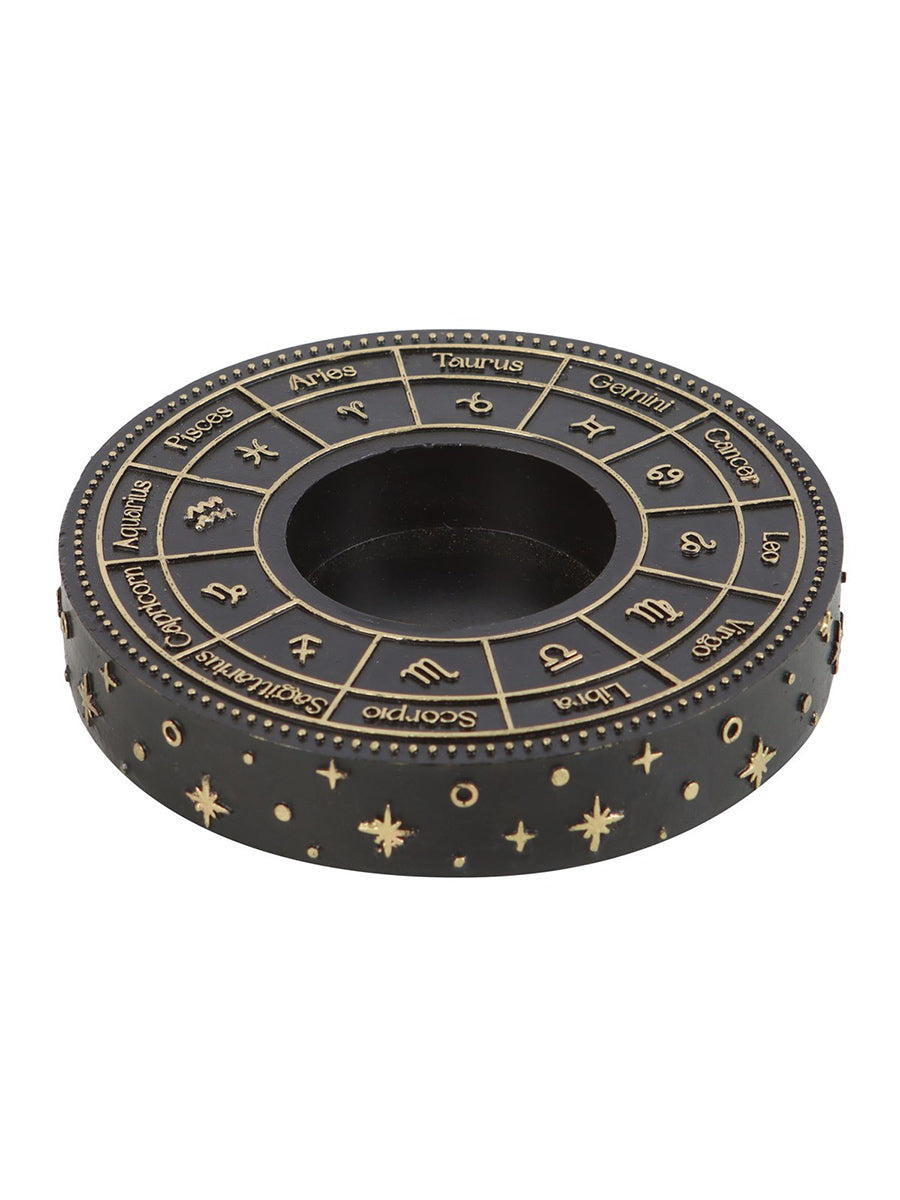 Astrology Wheel Tealight Candle Holder