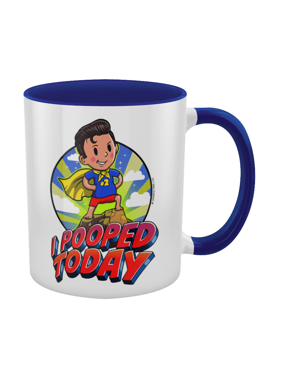 I Pooped Today Blue Inner 2-Tone Mug