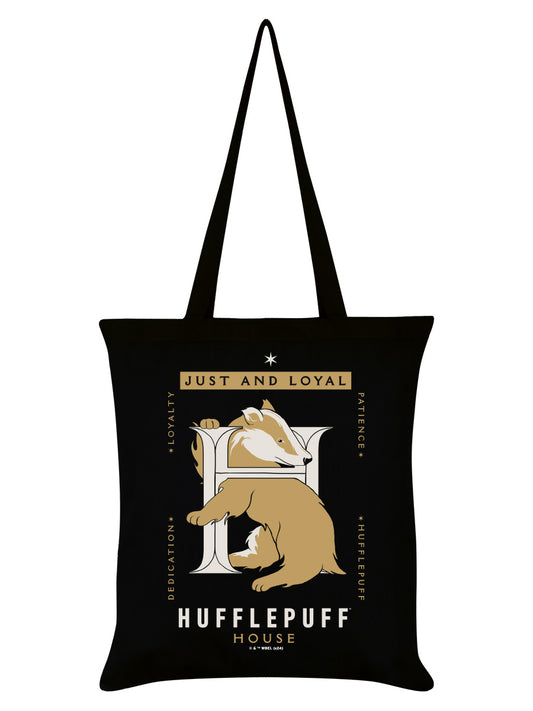 Harry Potter Hufflepuff House Black Tote Bag