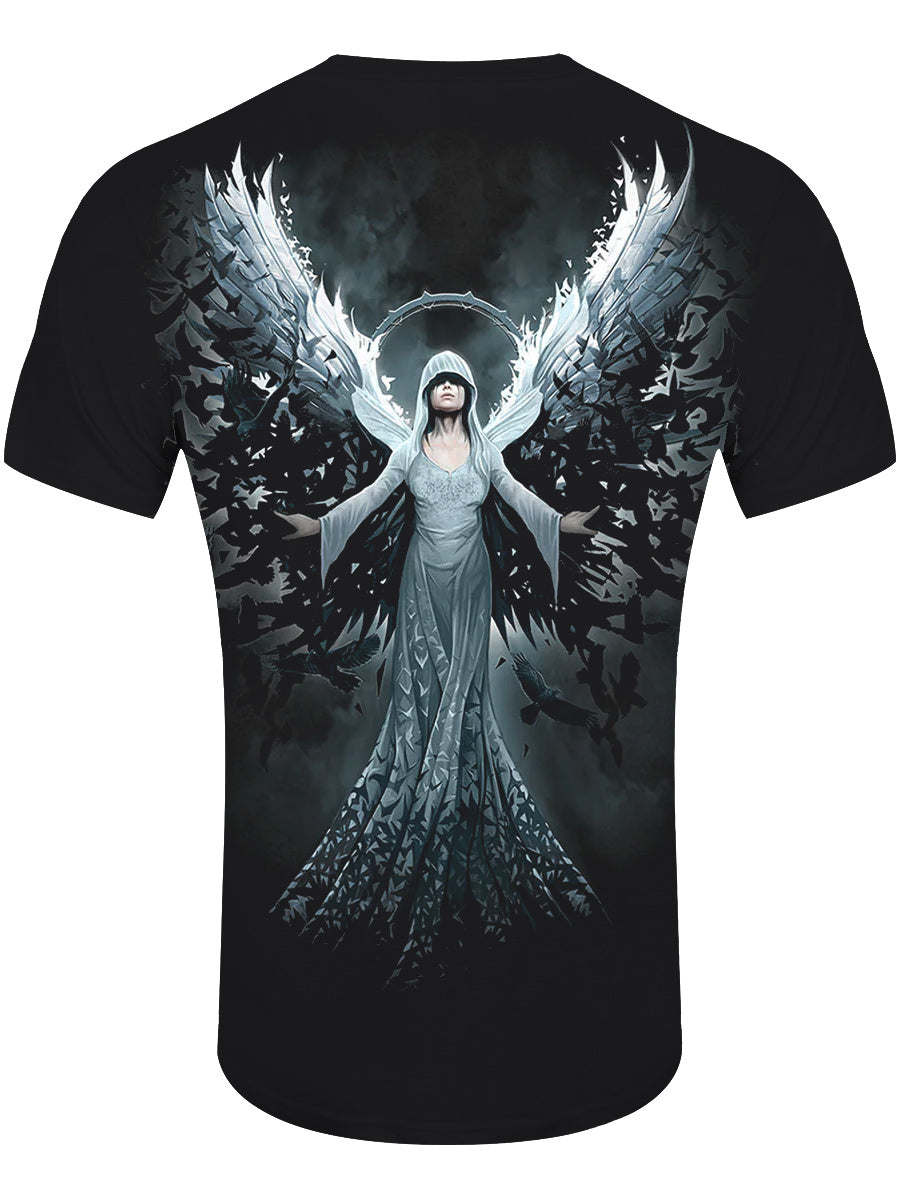 Spiral Ethereal Angel Men's Black T-Shirt