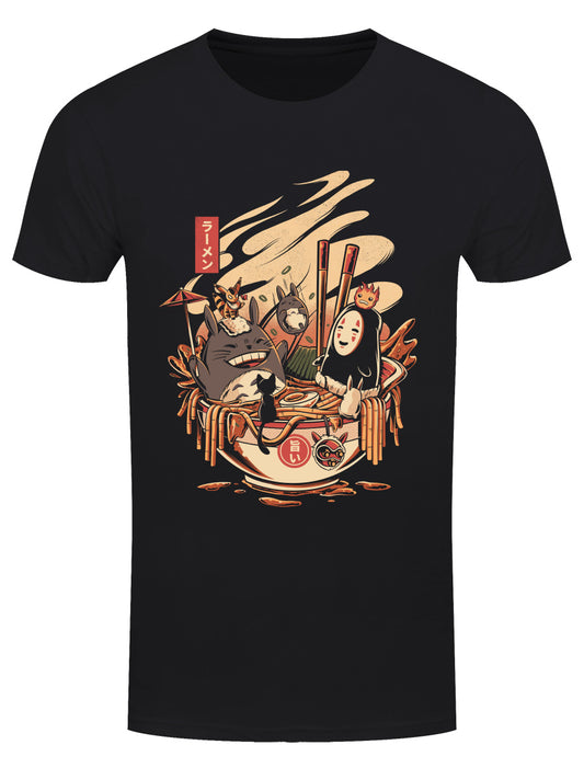 Ilustrata Ramen Pool Party Men's Black T-Shirt