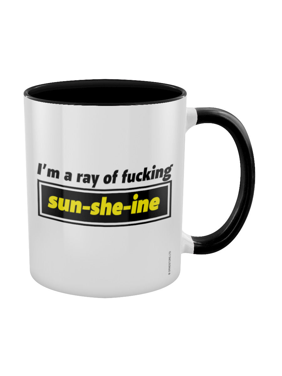 I'm A Ray Of Sun-she-ine Black Inner 2-Tone Mug