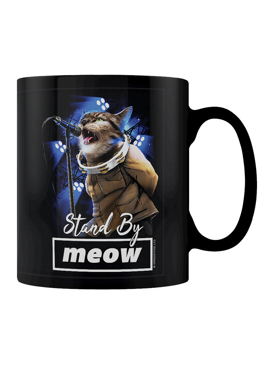 Playlist Pets Stand By Meow Black Mug