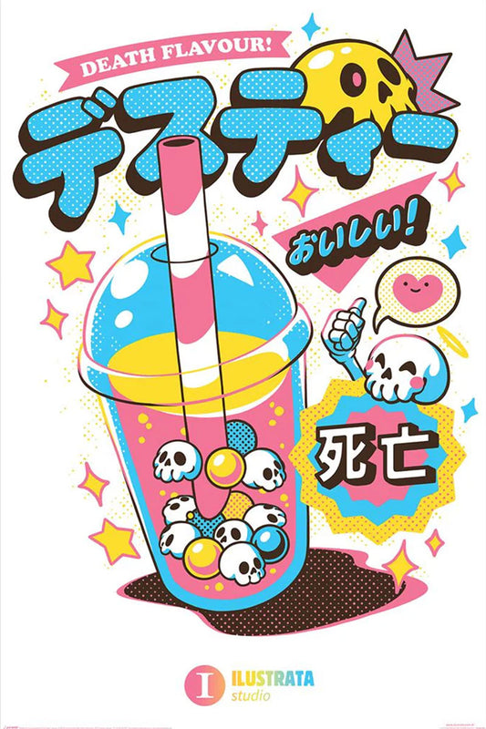 Ilustrata Death Bubble Tea Maxi Poster
