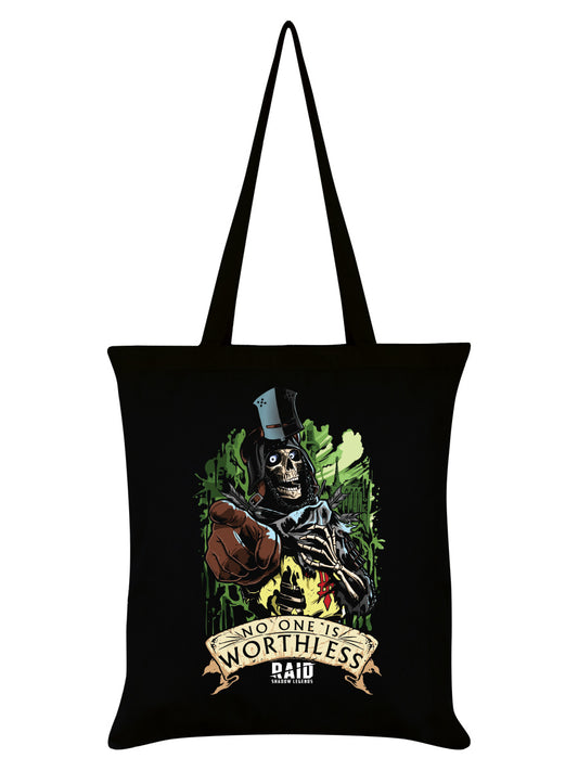 RAID: Shadow Legends Deathknight No One Is Worthless Black Tote Bag