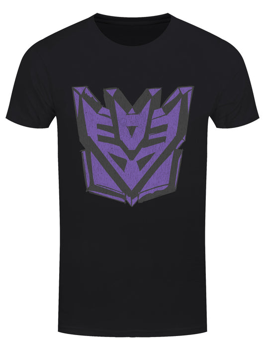 Transformers Decepticons Distressed Logo Men's Black T-Shirt