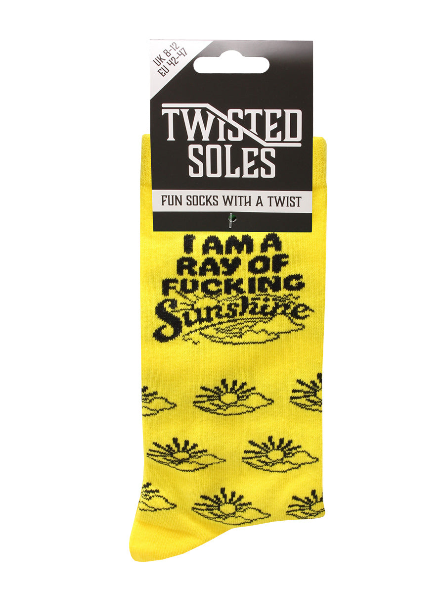 Twisted Soles Ray of Fucking Sunshine Adult Socks (1 Pair) Size Options
