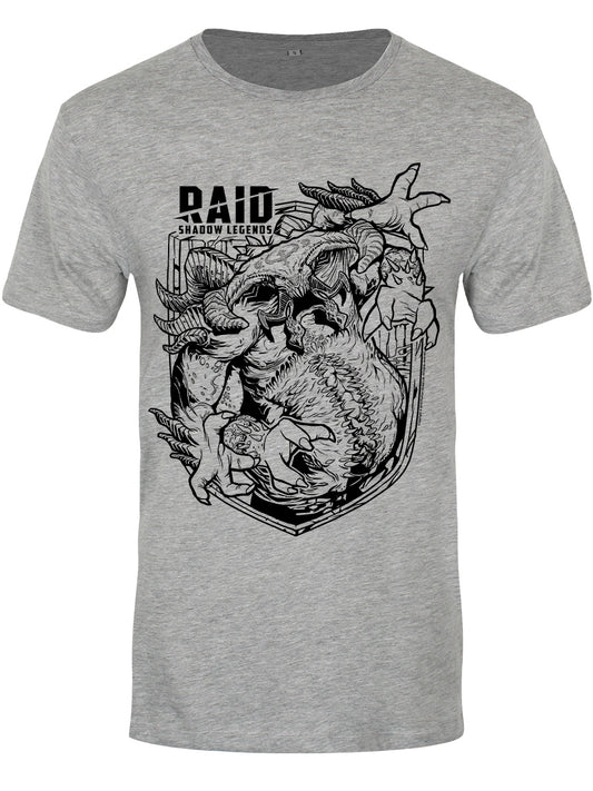 RAID: Shadow Legends Demon Lord Outline Grey T-Shirt