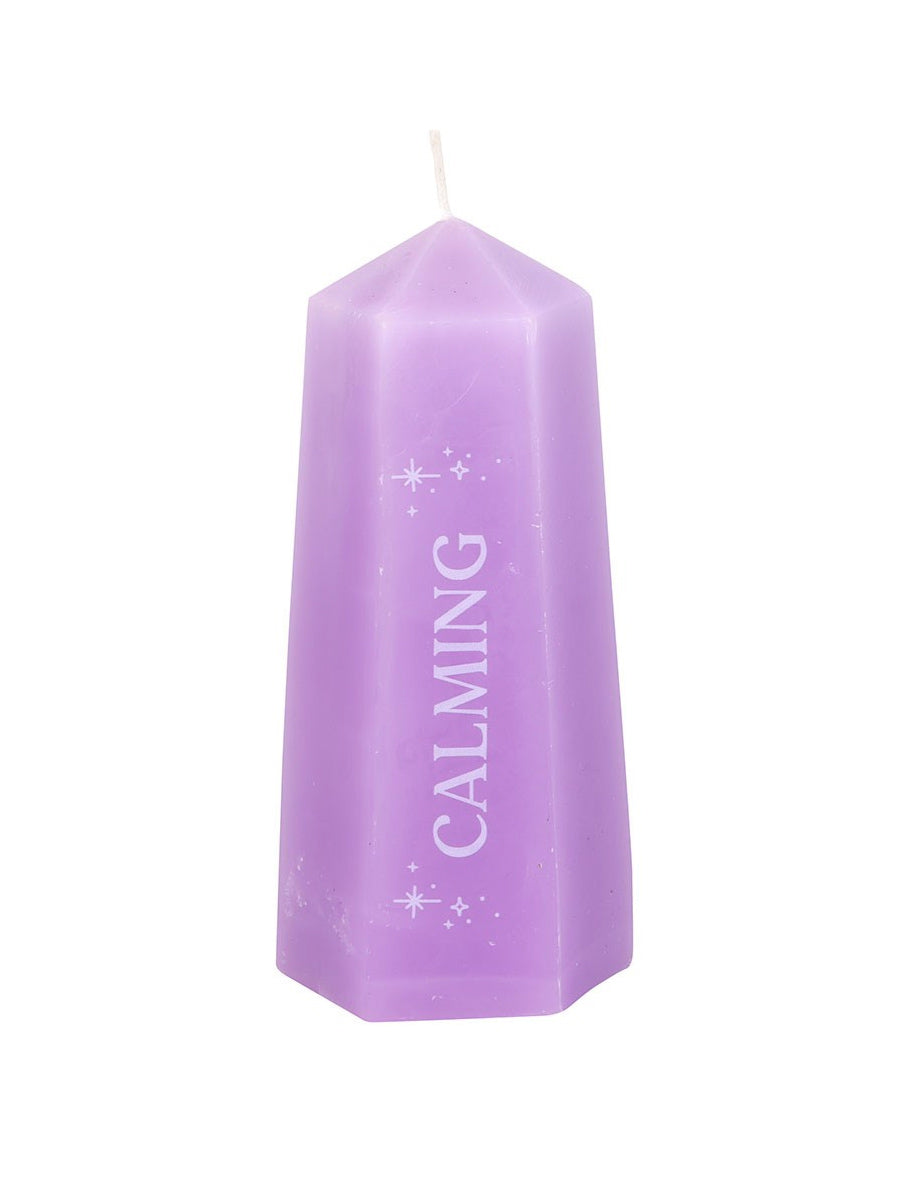 Calming Crystal Candle with Rough Amethyst