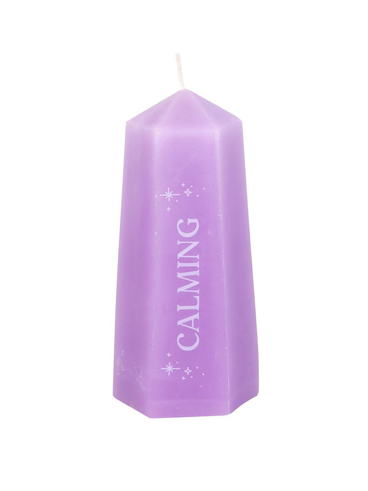 Calming Crystal Candle with Rough Amethyst