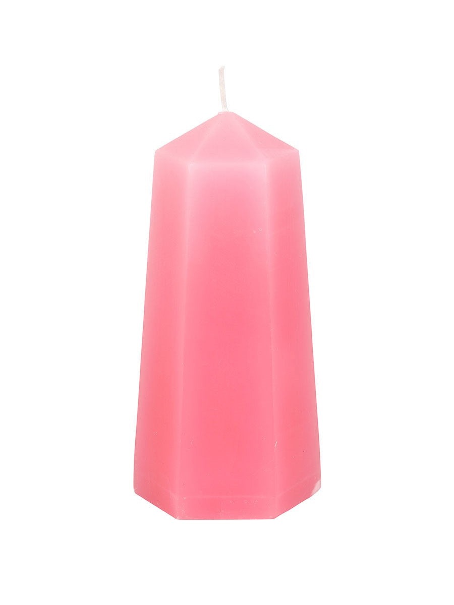 Love Crystal Candle with Rough Rose Quartz