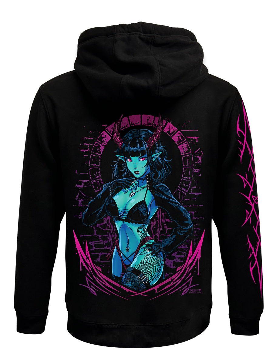 Requiem Collective Jolie Black Zipped Premium Hoodie