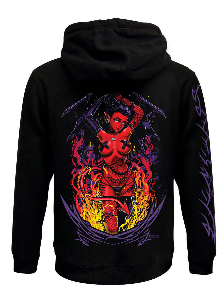 Requiem Collective Scarlett Black Zipped Premium Hoodie