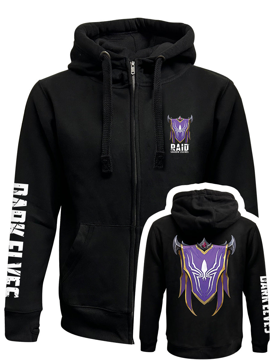 RAID: Shadow Legends Dark Elves Black Zipped Premium Hoodie