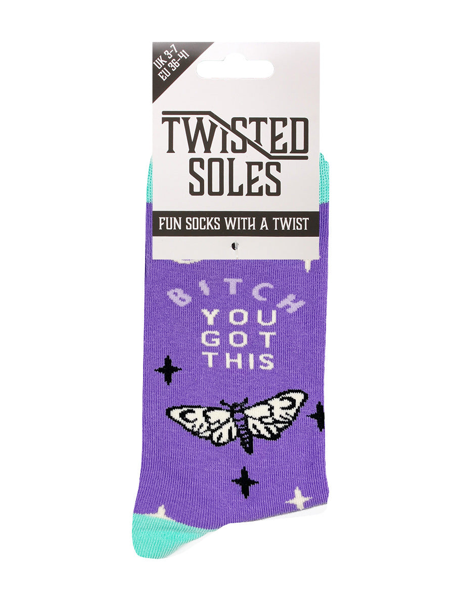 Twisted Soles You Got This Novelty Adult Socks (1 Pair) Size UK 3-7