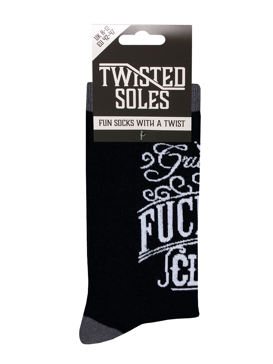 Twisted Soles Grumpy Fuckers Novelty Adult Socks (1 Pair) Size UK 8-12