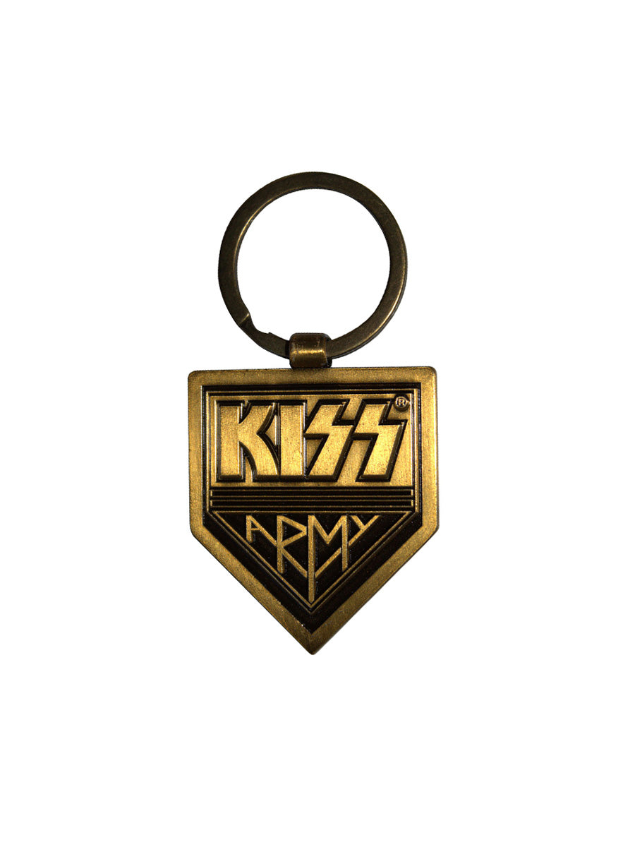 KISS Gold Army Pennant Keychain (Double Sided)