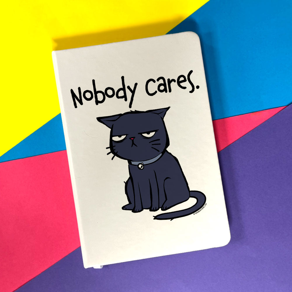 Nobody Cares Cream A5 Hard Cover Notebook