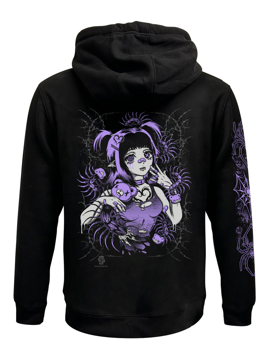 Cosmic Boop Changes Black Zipped Premium Hoodie