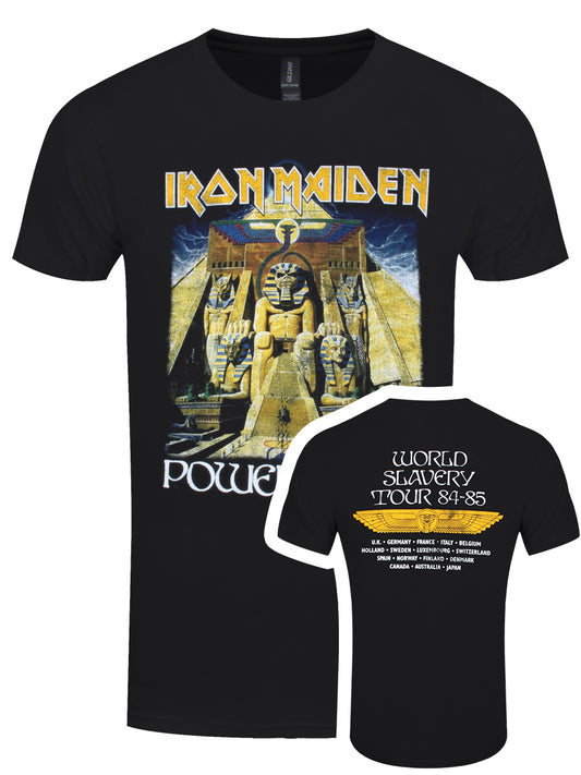 Iron Maiden Powerslave World Slavery Tour Men's Black T-Shirt