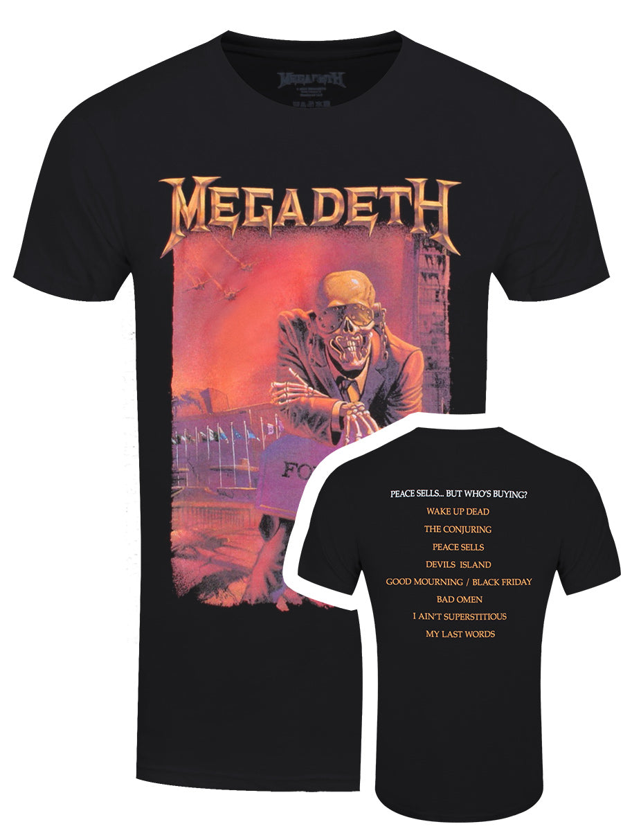 Megadeth Peace Sells Album Cover Men's Black T-Shirt