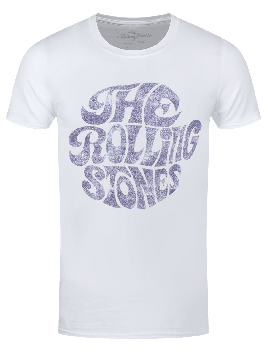 Rolling Stones Vintage 70s Logo Men's White T- Shirt