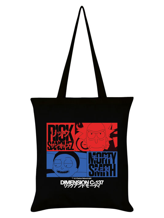 Rick And Morty Dimension C-137 Black Tote Bag