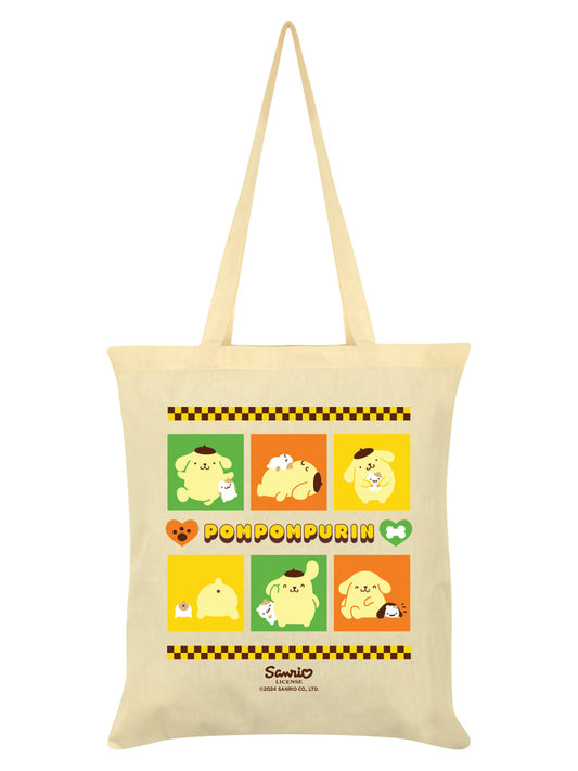 Hello Kitty Pompompurin Cream Tote Bag