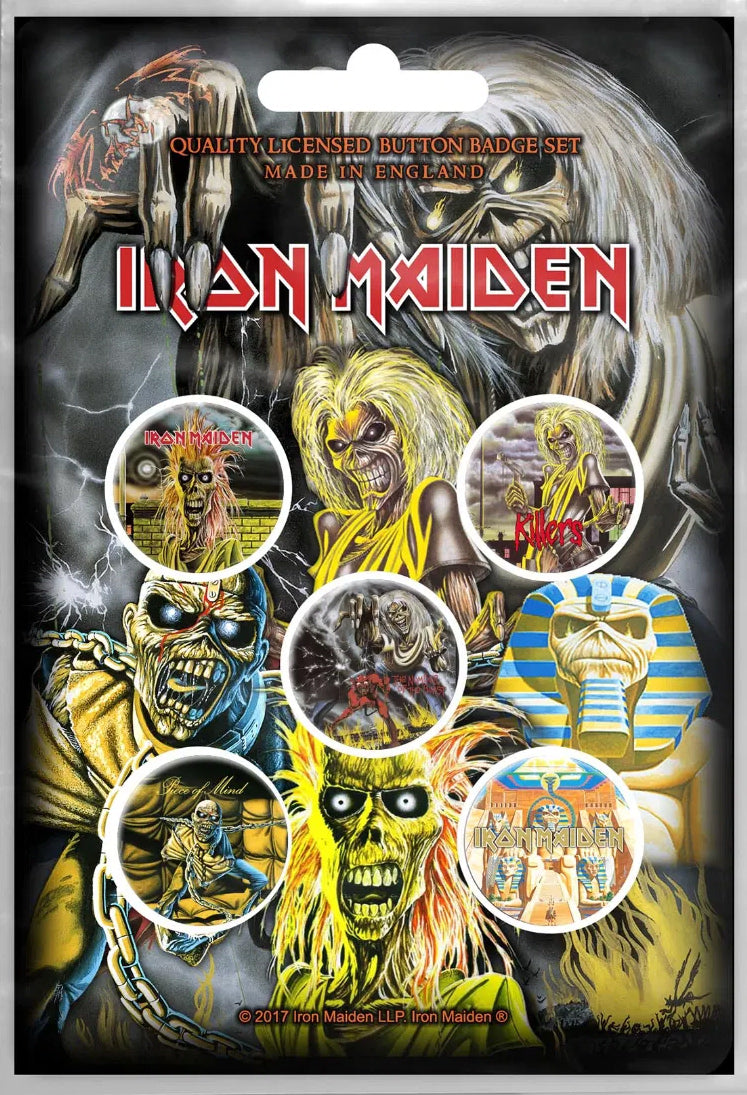 Iron Maiden Early Albums Badge Pack