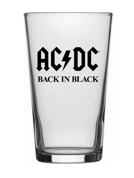 AC/DC Back In Black Drinking Glass