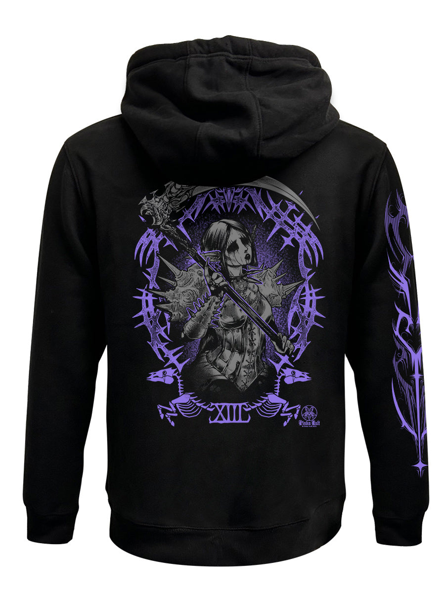 Pinku Kult Death Black Zipped Premium Hoodie