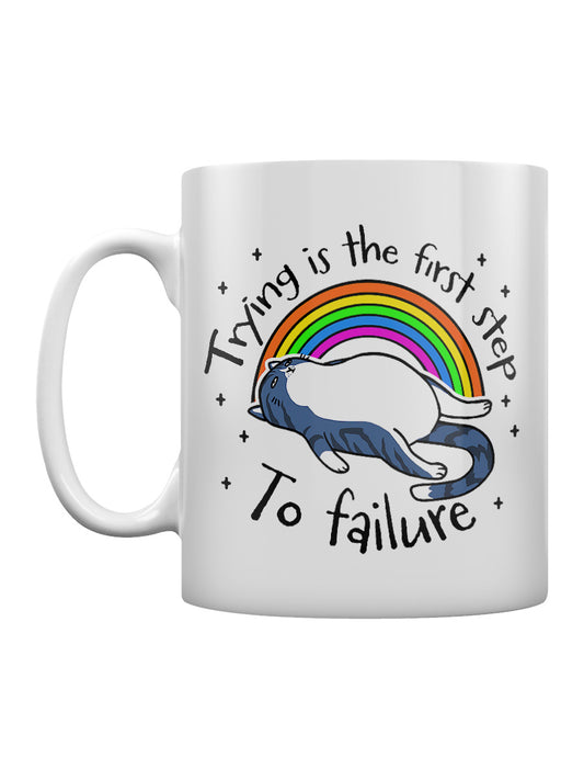 Trying Is The First Step To Failure Cat Mug