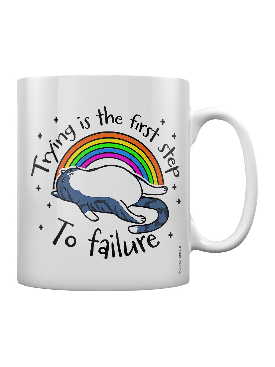 Trying Is The First Step To Failure Cat Mug