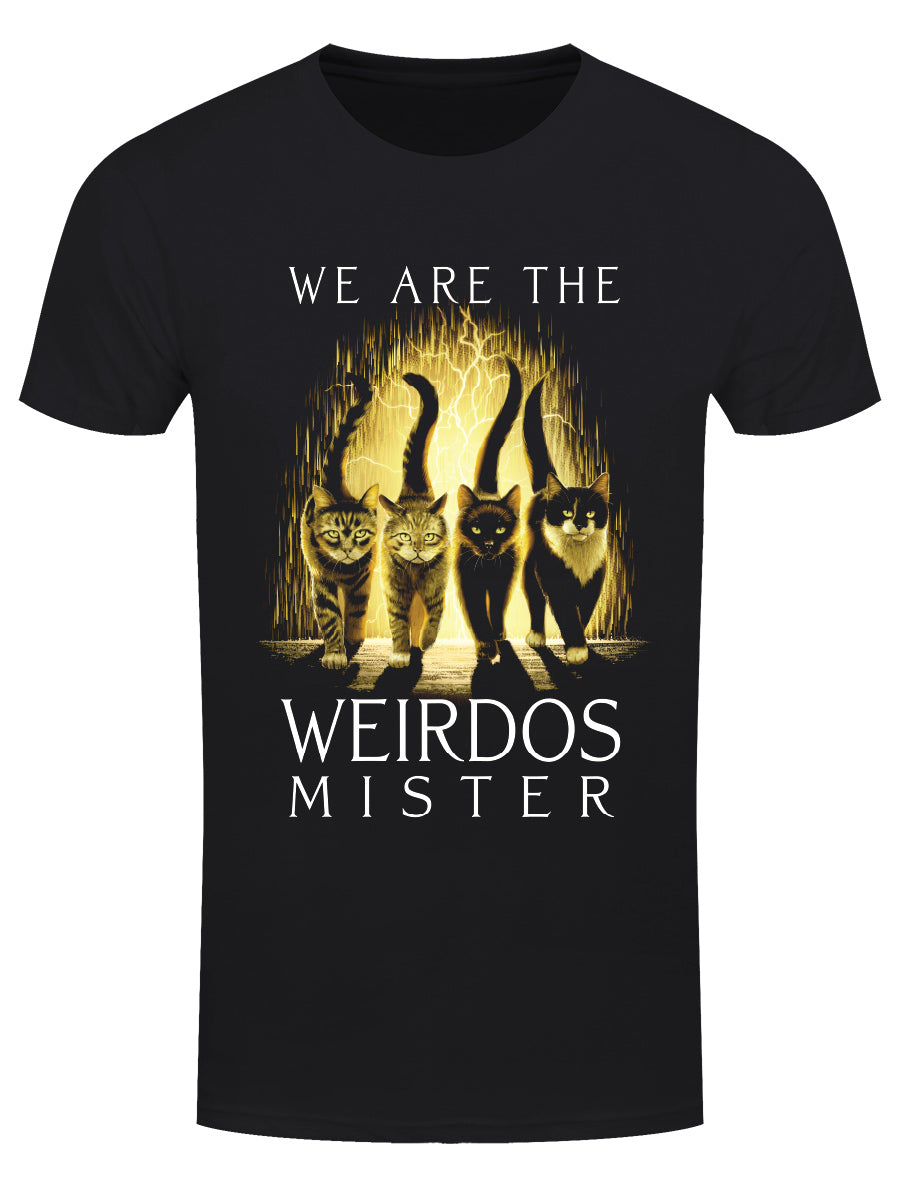 Horror Cats We Are The Weirdos Men's Black T-Shirt