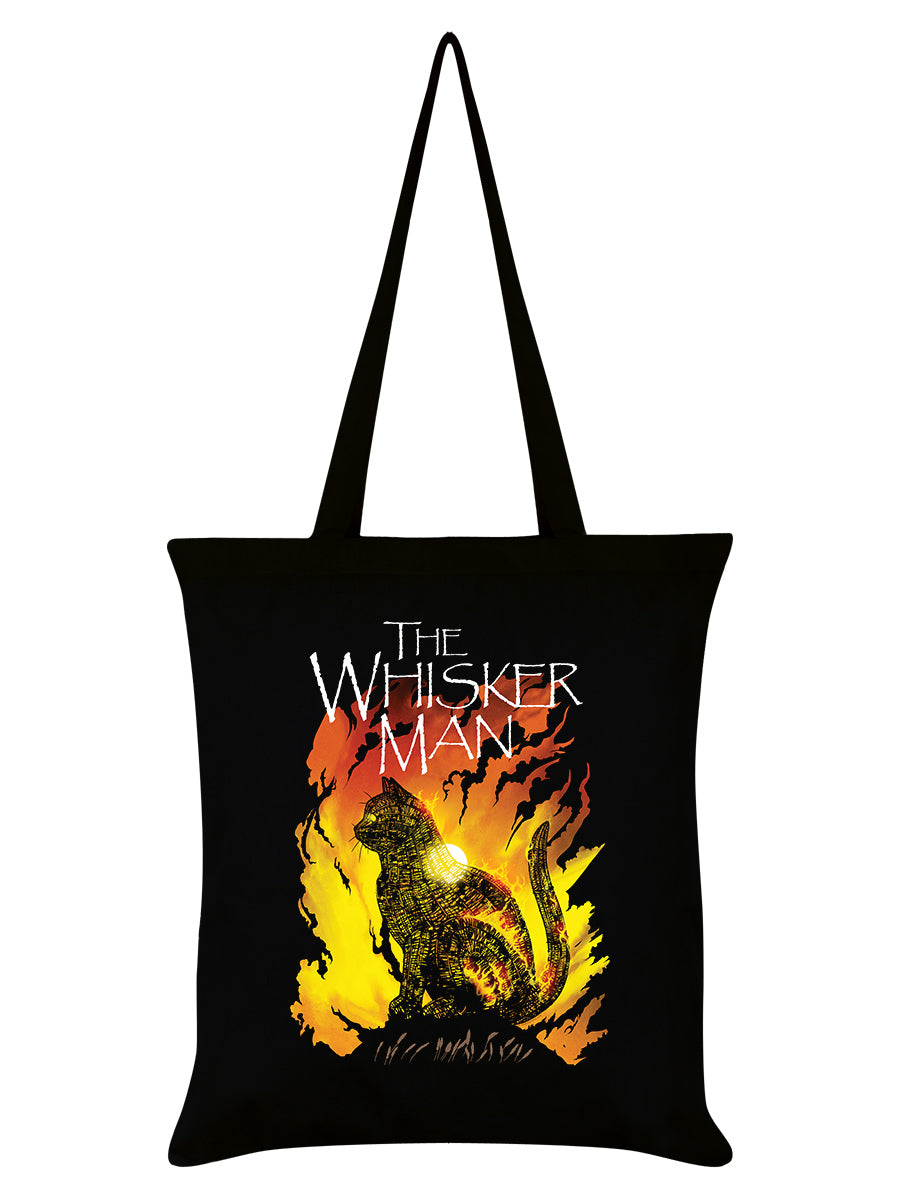 Horror Cats The Whisker Man Black Tote Bag