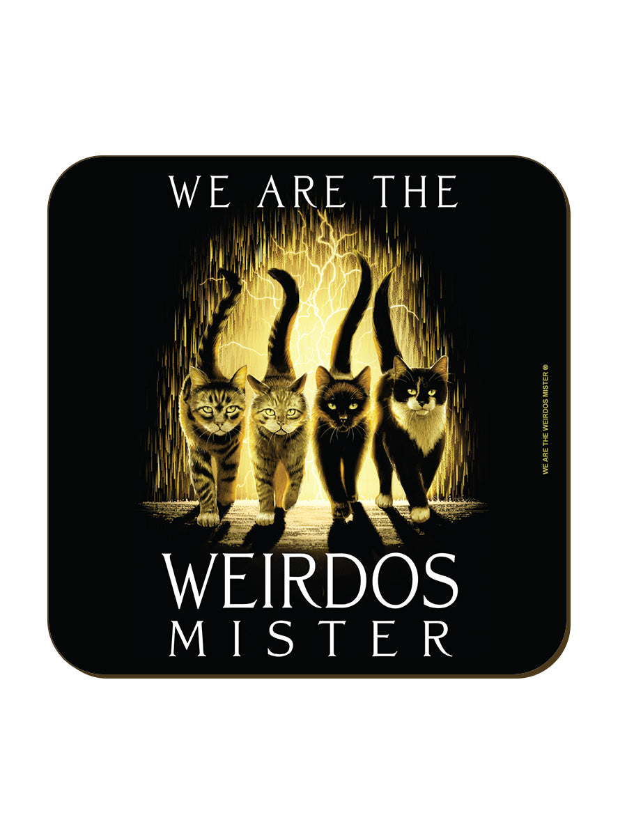 Horror Cats We Are The Weirdos Coaster