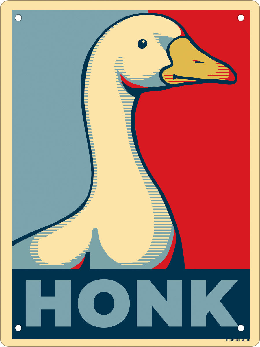 Silly Goose Honk Mini Tin Sign