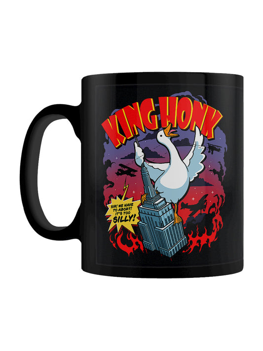 Silly Goose King Honk Black Mug