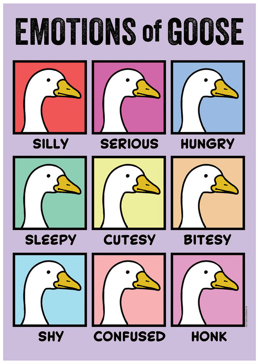 Silly Goose Emotions of Mini Poster