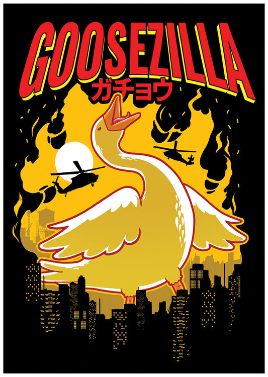 Silly Goosezilla Mini Poster