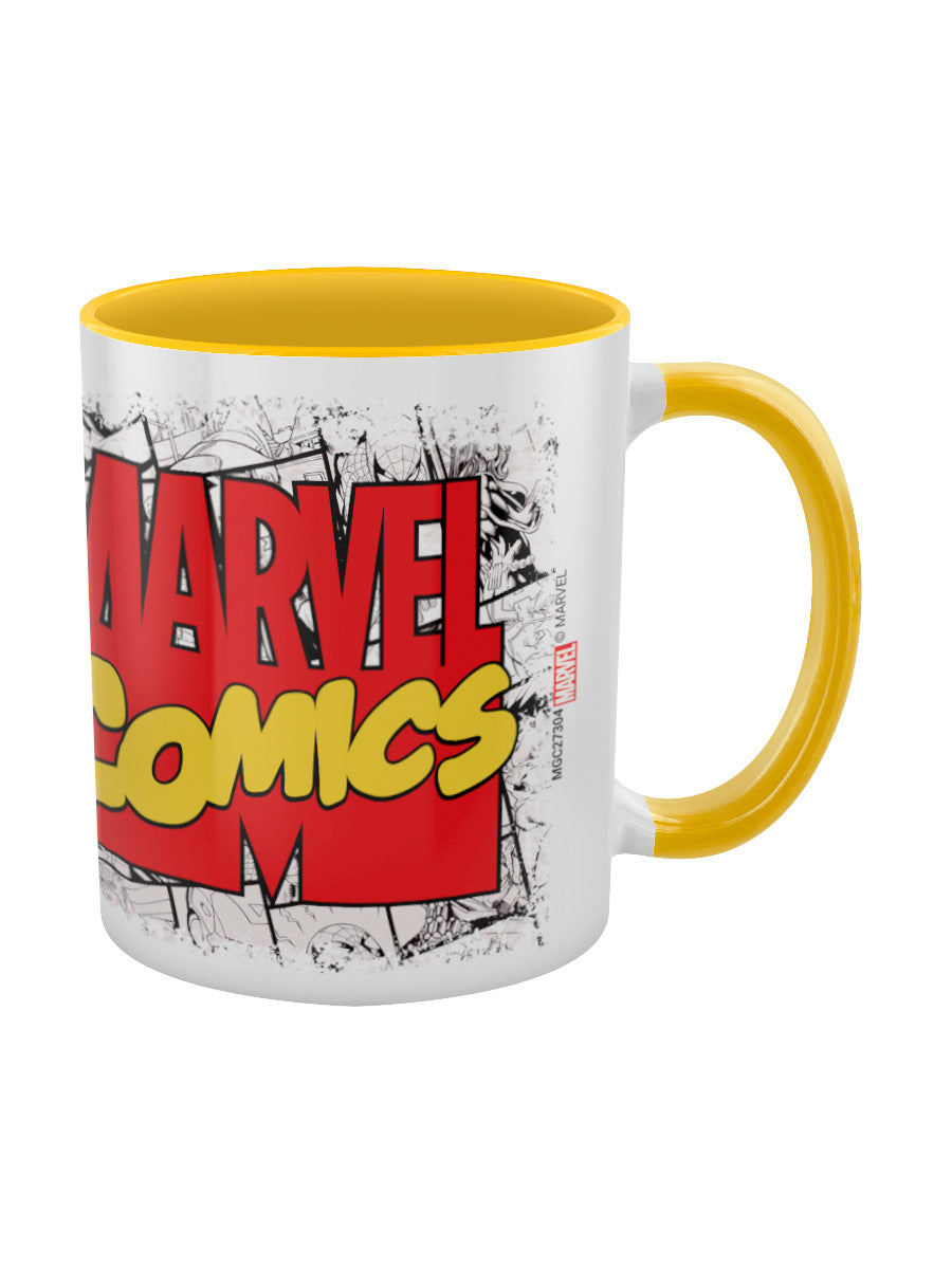Marvel Comics Logo Yellow Inner 2-Tone Mug